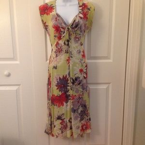 SOLD Loco Lido Tropical Print Midi Dress Size Small.